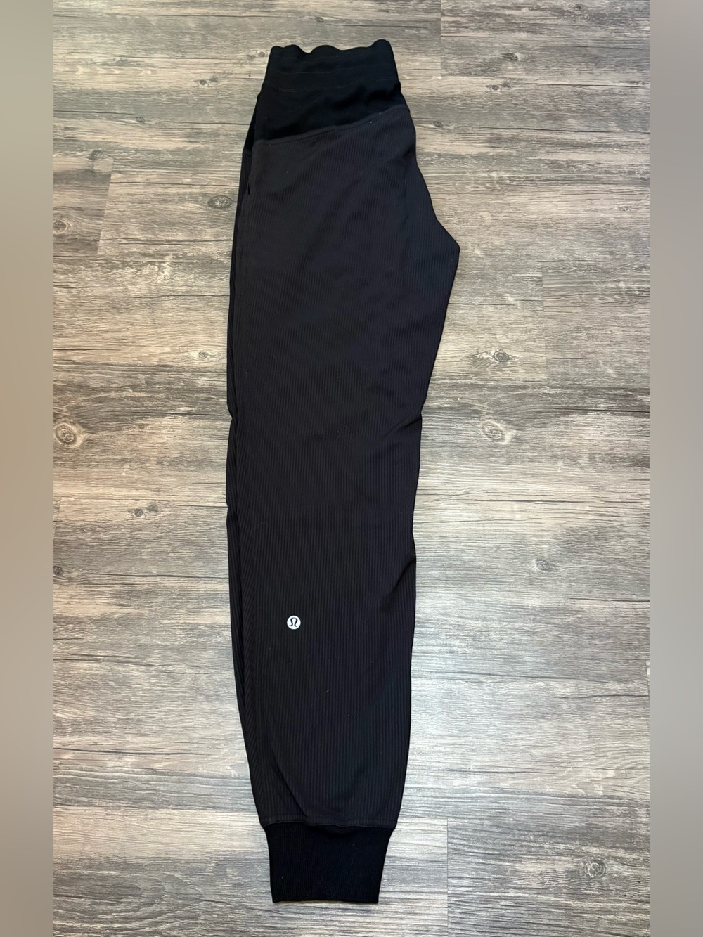 lululemon athletica Black Ribbed Track Joggers